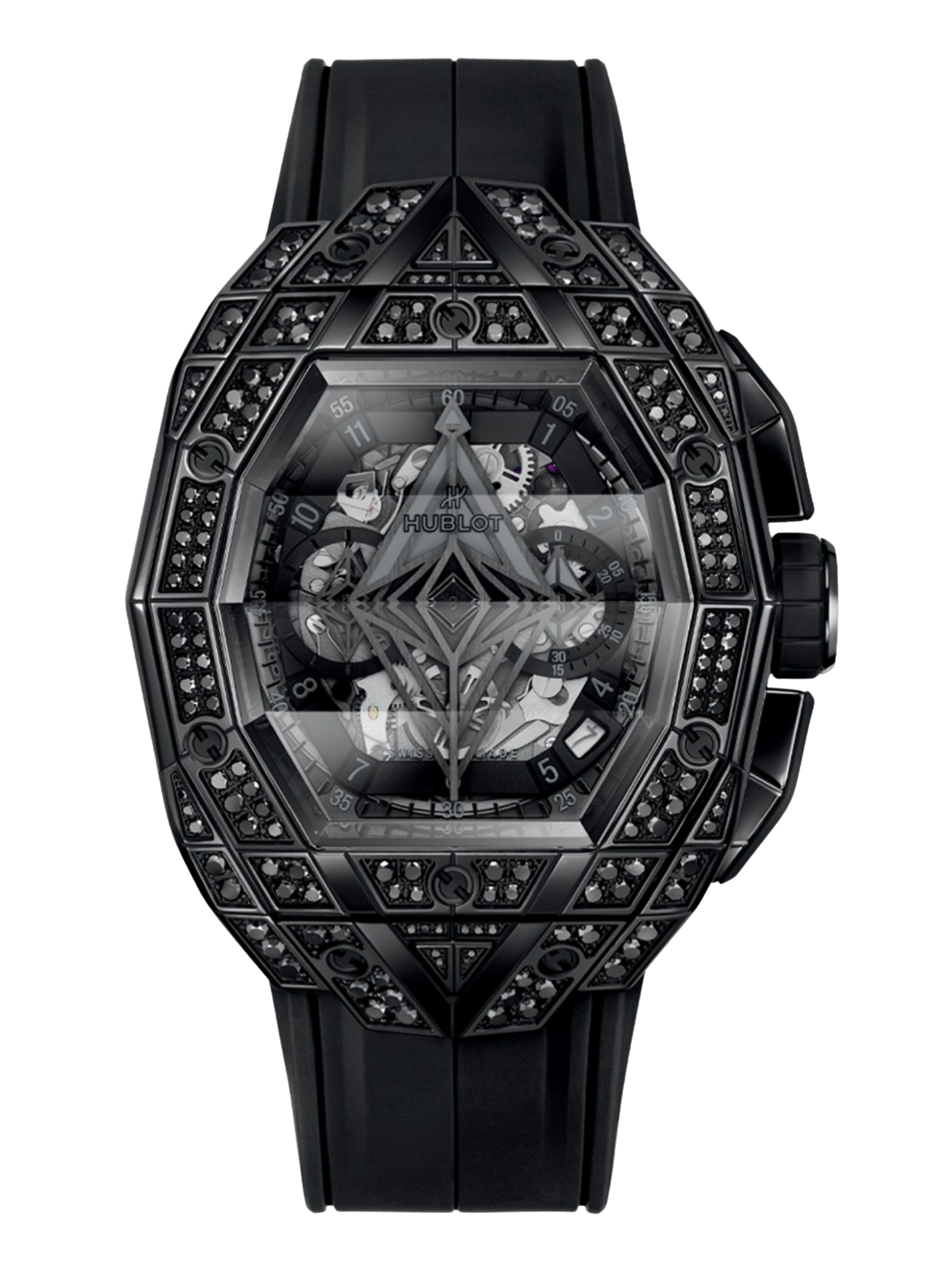 Hublot Spirit of Big Bang Bleu All Black Pavé 42mm – Accessorio premium elegante