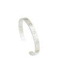 Cartier 18K White Gold Love 1 Diamond Cuff Bracelet 17 – Accessorio premium elegante