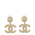Chanel Pink CC Peads Studs Drop Earrings – Accessorio premium elegante