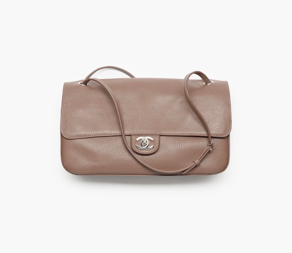 MAXI FLAPBAG MARRONE