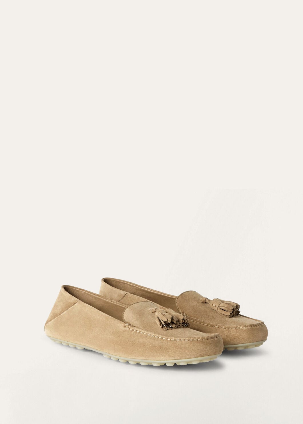 Mocassini Dot Sole Walk in Suède Beige Donna
