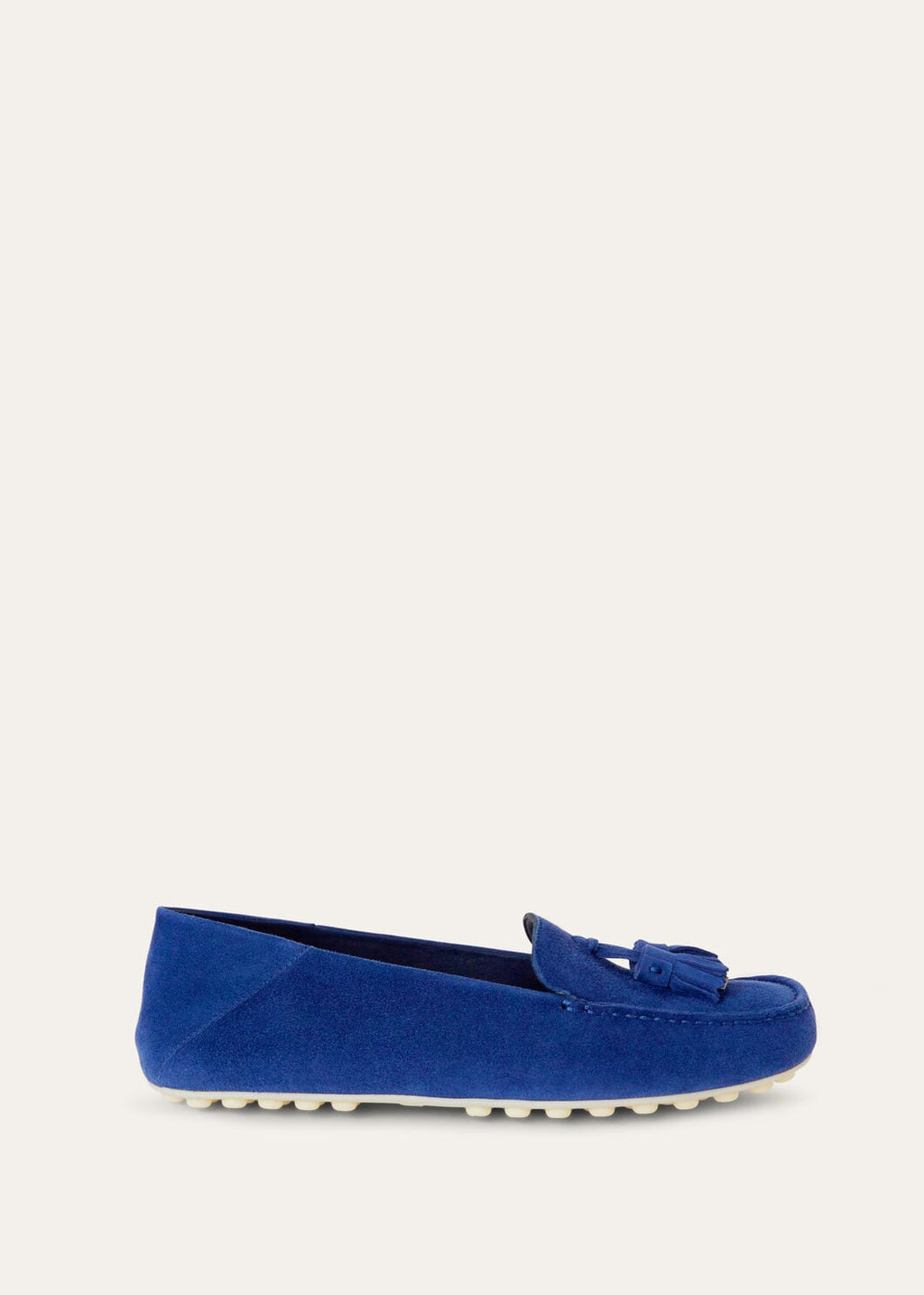 Mocassini Dot Sole Walk in Suède Blu Donna