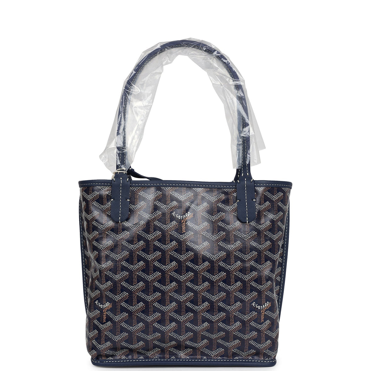 Goyard Goyardine Anjou Navy Blue Mini Bag Palladium Hardware – Accessorio premium elegante