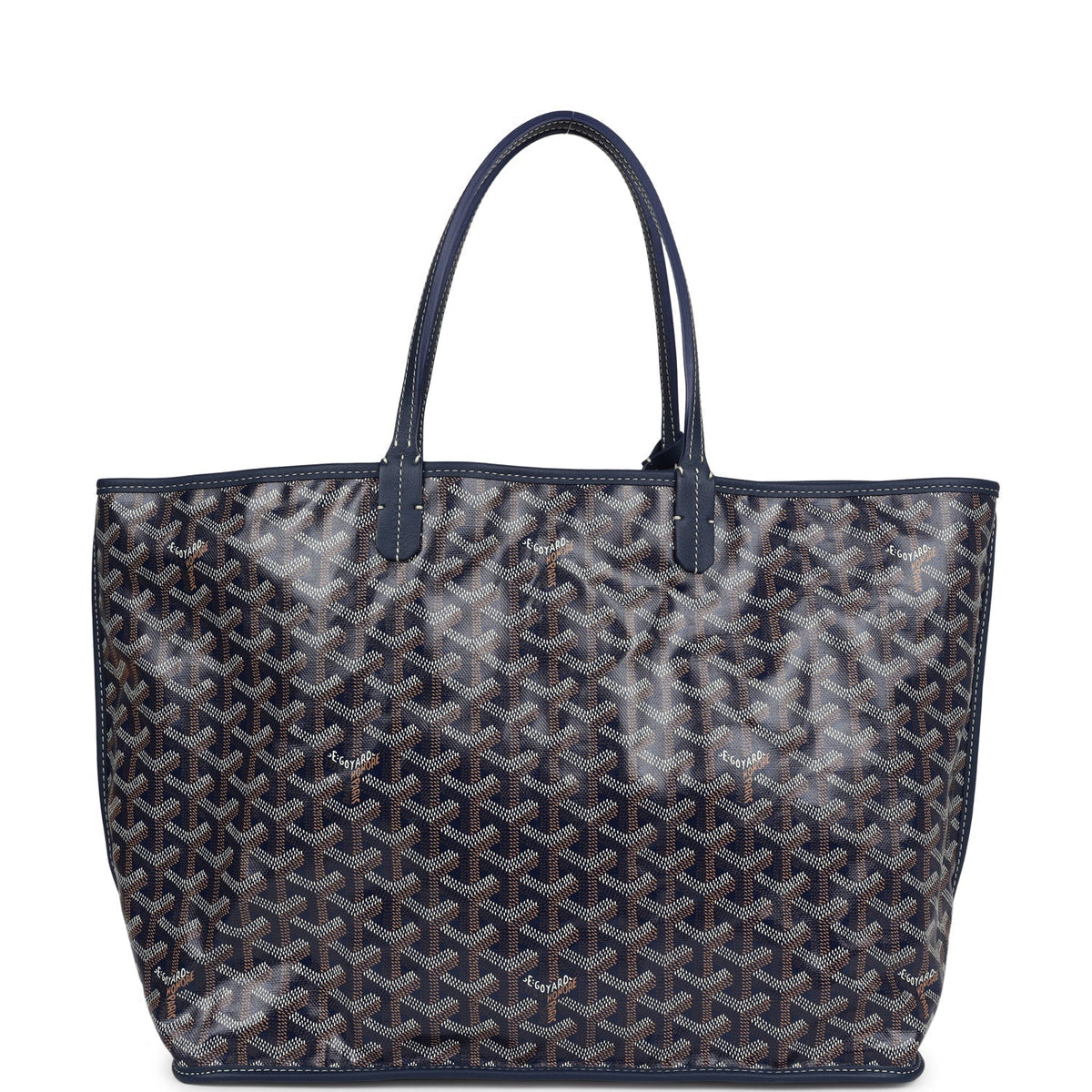 Goyard Anjou PM Navy Goyardine Canvas Palladium Hardware – Accessorio premium elegante