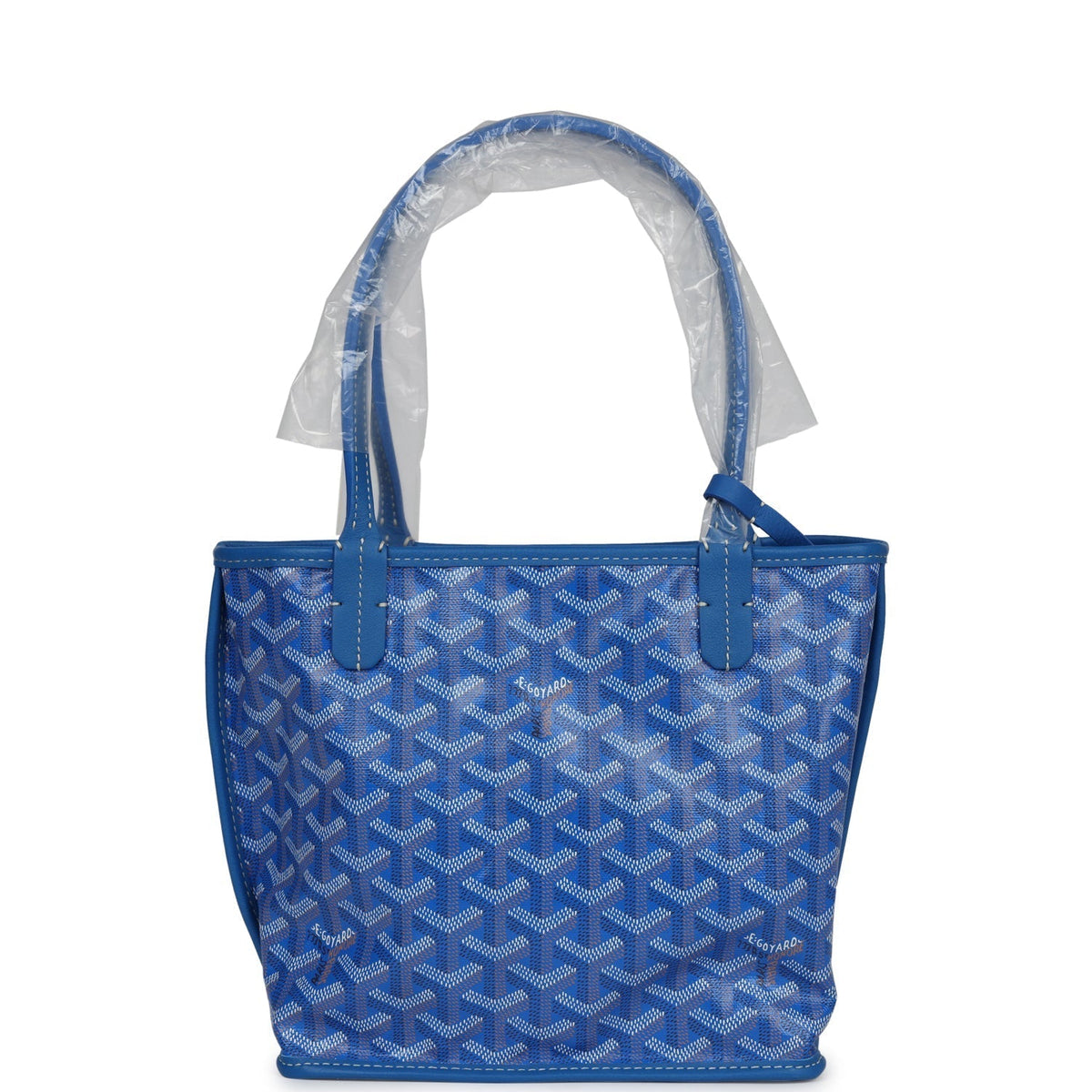 Goyard Goyardine Anjou Sky Blue Mini Bag Palladium Hardware – Accessorio premium elegante