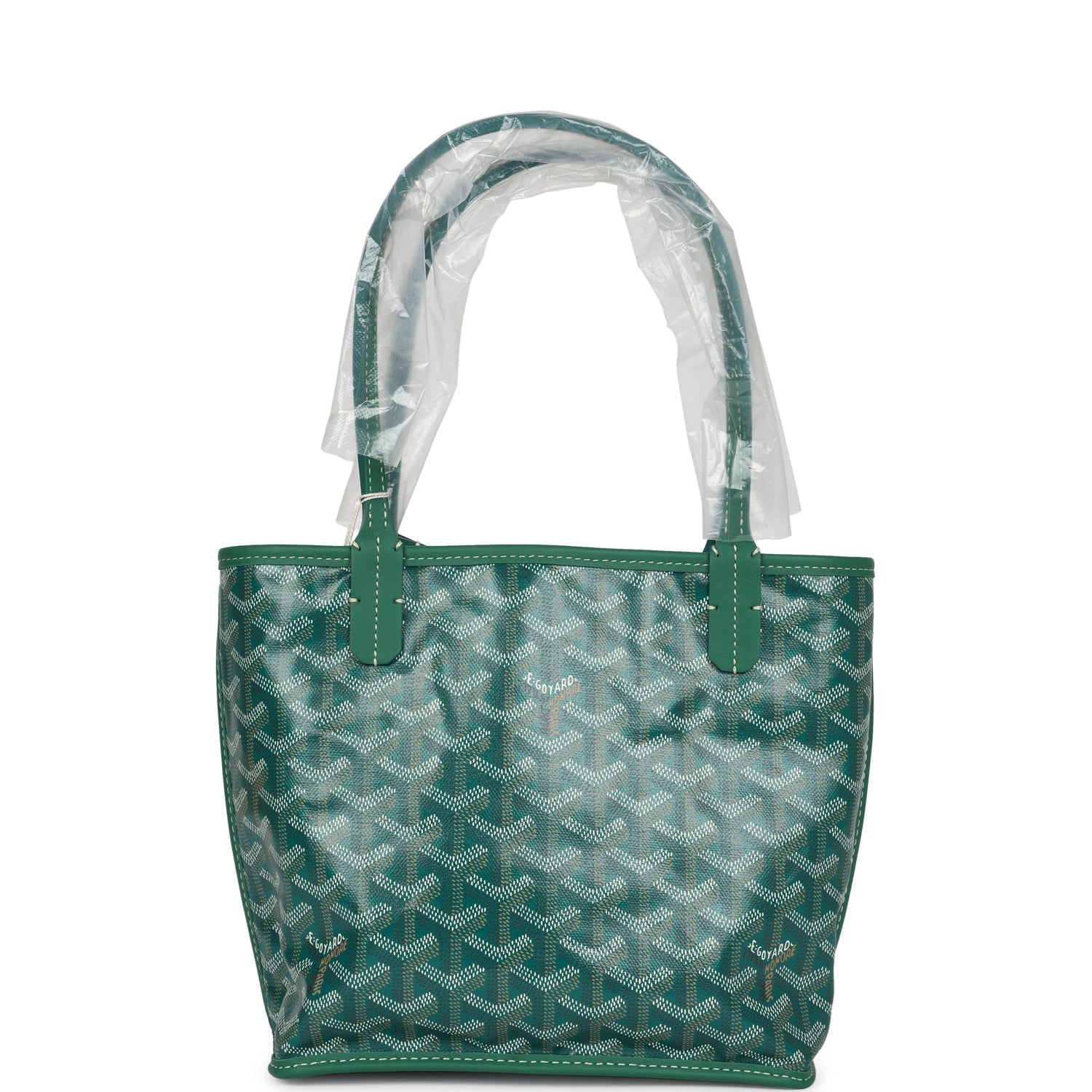Goyard Goyardine Anjou Green Mini Bag Palladium Hardware – Accessorio premium elegante