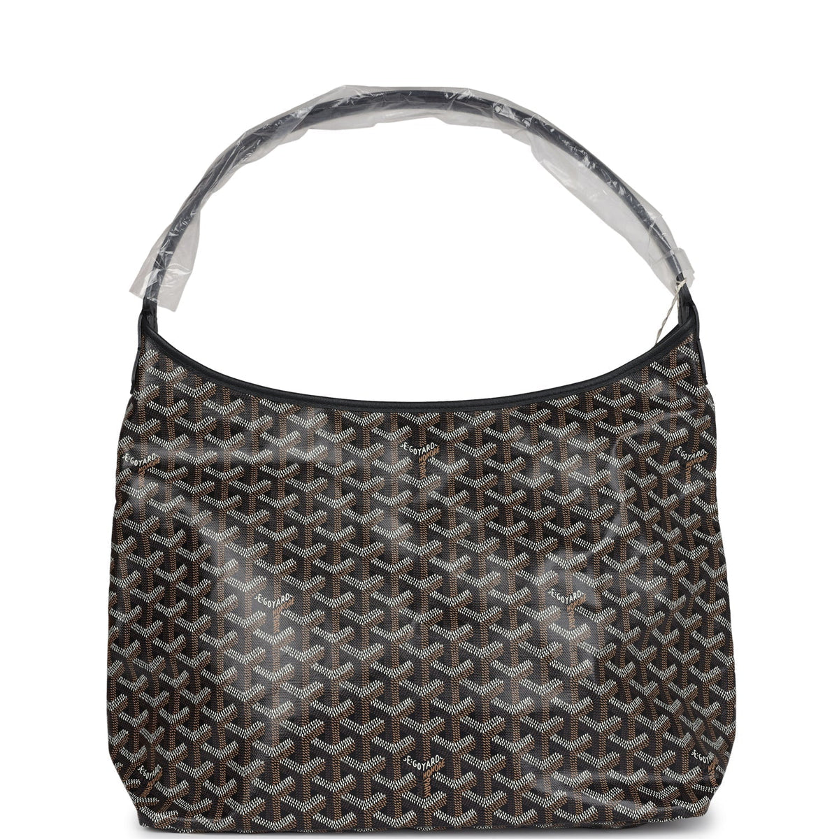 Goyard Goyardine Black Boheme Hobo Bag Palladium Hardware – Accessorio premium elegante