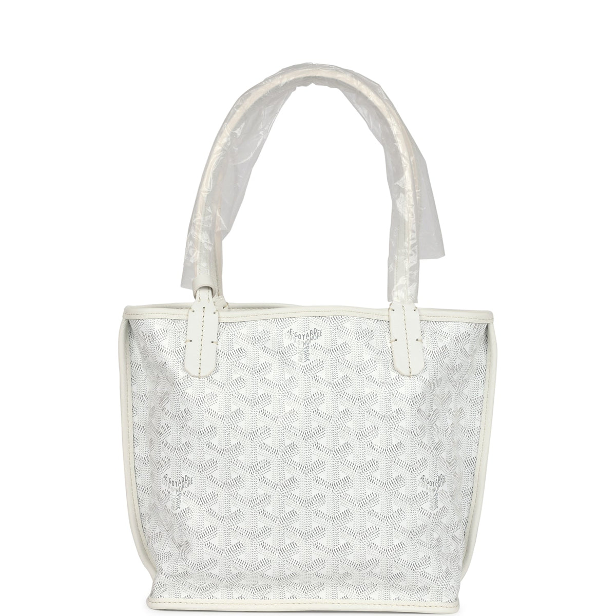 Goyard Goyardine Anjou White Mini Bag Palladium Hardware – Accessorio premium elegante