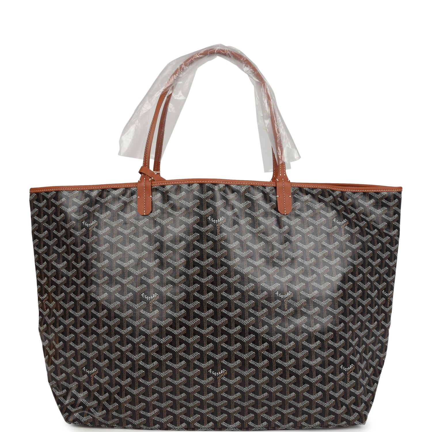 Goyard Goyardine Black and Brown St. Louis GM Tote Bag Palladium Hardware – Accessorio premium elegante