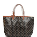 Goyard Goyardine Black and Brown St. Louis PM Tote Bag Palladium Hardware – Accessorio premium elegante