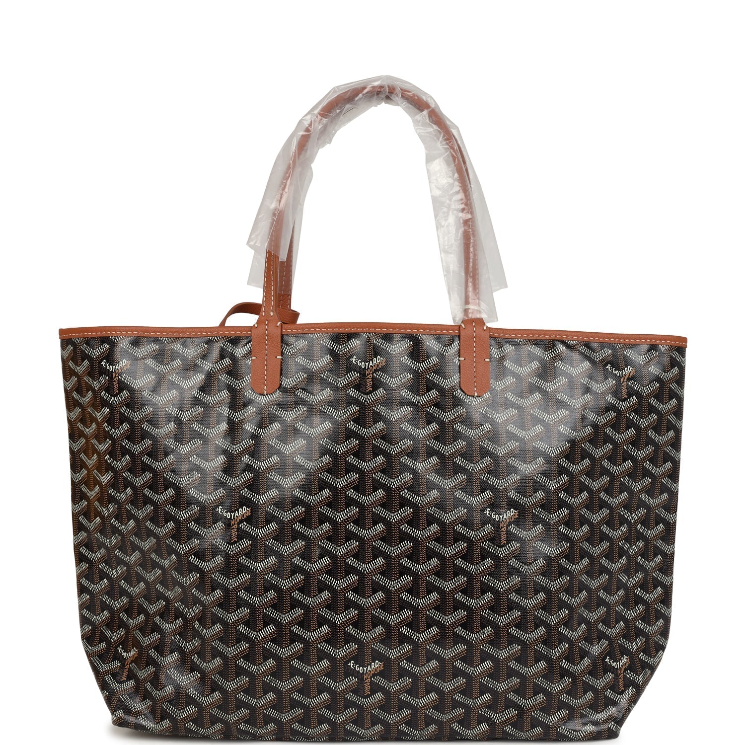 Goyard Goyardine Black and Brown St. Louis PM Tote Bag Palladium Hardware – Accessorio premium elegante
