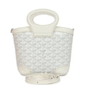 Goyard Goyardine Canvas White Beluga Mini Bag Palladium Hardware – Accessorio premium elegante