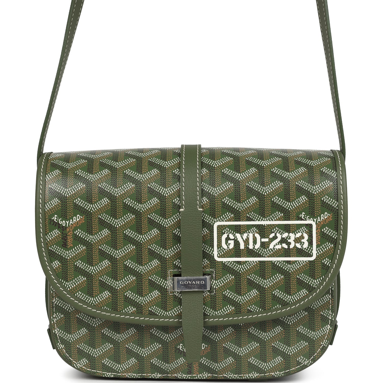 Goyard Goyardine Khaki Belvedere PM Palladium Hardware – Accessorio premium elegante