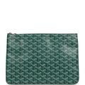 Goyard Goyardine Green Senat MM Pouch Palladium Hardware – Accessorio premium elegante