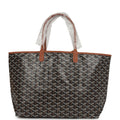 Goyard Goyardine Black and Brown St. Louis PM Tote Bag Palladium Hardware – Accessorio premium elegante
