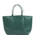 Goyard Goyardine Green St. Louis PM Tote Bag Palladium Hardware – Accessorio premium elegante