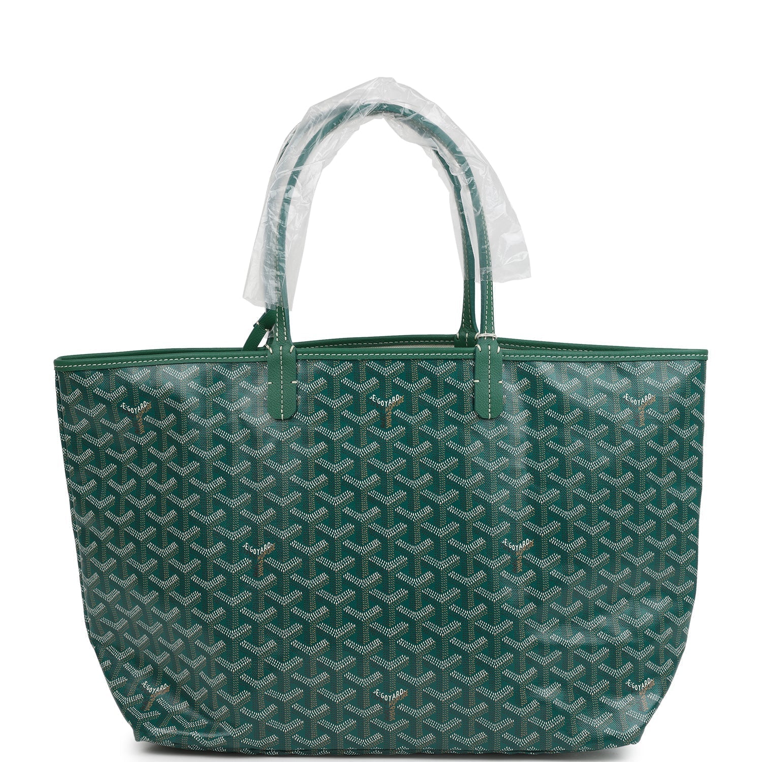 Goyard Goyardine Green St. Louis PM Tote Bag Palladium Hardware – Accessorio premium elegante