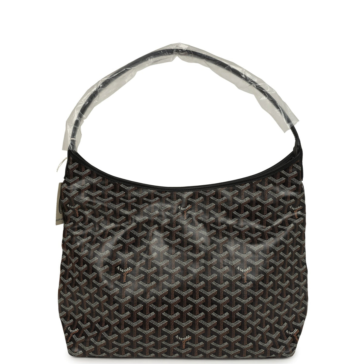 Goyard Goyardine Black Boheme Hobo Bag Palladium Hardware – Accessorio premium elegante