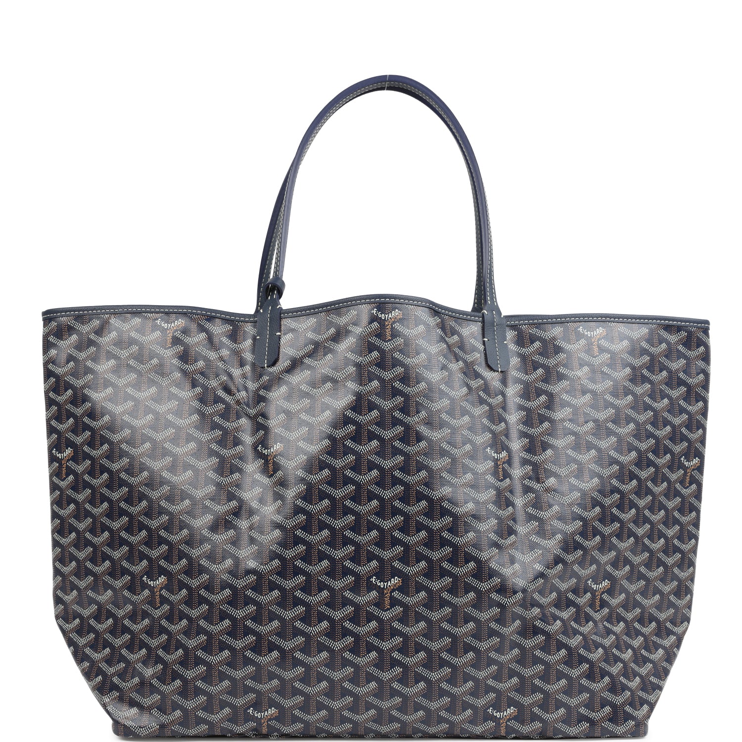 Goyard Goyardine Navy Saint Louis GM Tote Bag Palladium Hardware – Accessorio premium elegante