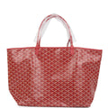 Goyard Goyardine Red St. Louis GM Tote Bag Palladium Hardware – Accessorio premium elegante