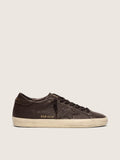 Golden Goose Super-Star Uomo in Pelle Marrone Scuro con Stella  in Pelle Ton sur Ton