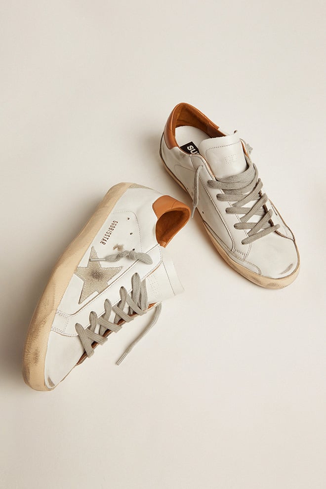 Golden Goose Super-Star Uomo con Stella in Suede e Talloncino Marrone