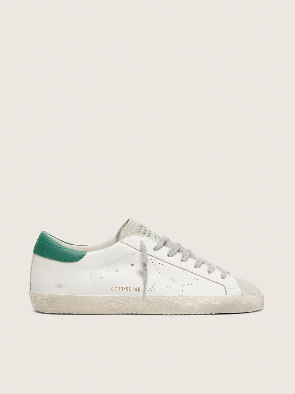 Golden Goose Super-Star Uomo con Stella Traforata e Talloncino Verde