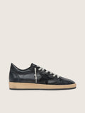 Golden Goose Ball Star Uomo in Nappa Nera con Stella in Suede e Talloncino in Nappa