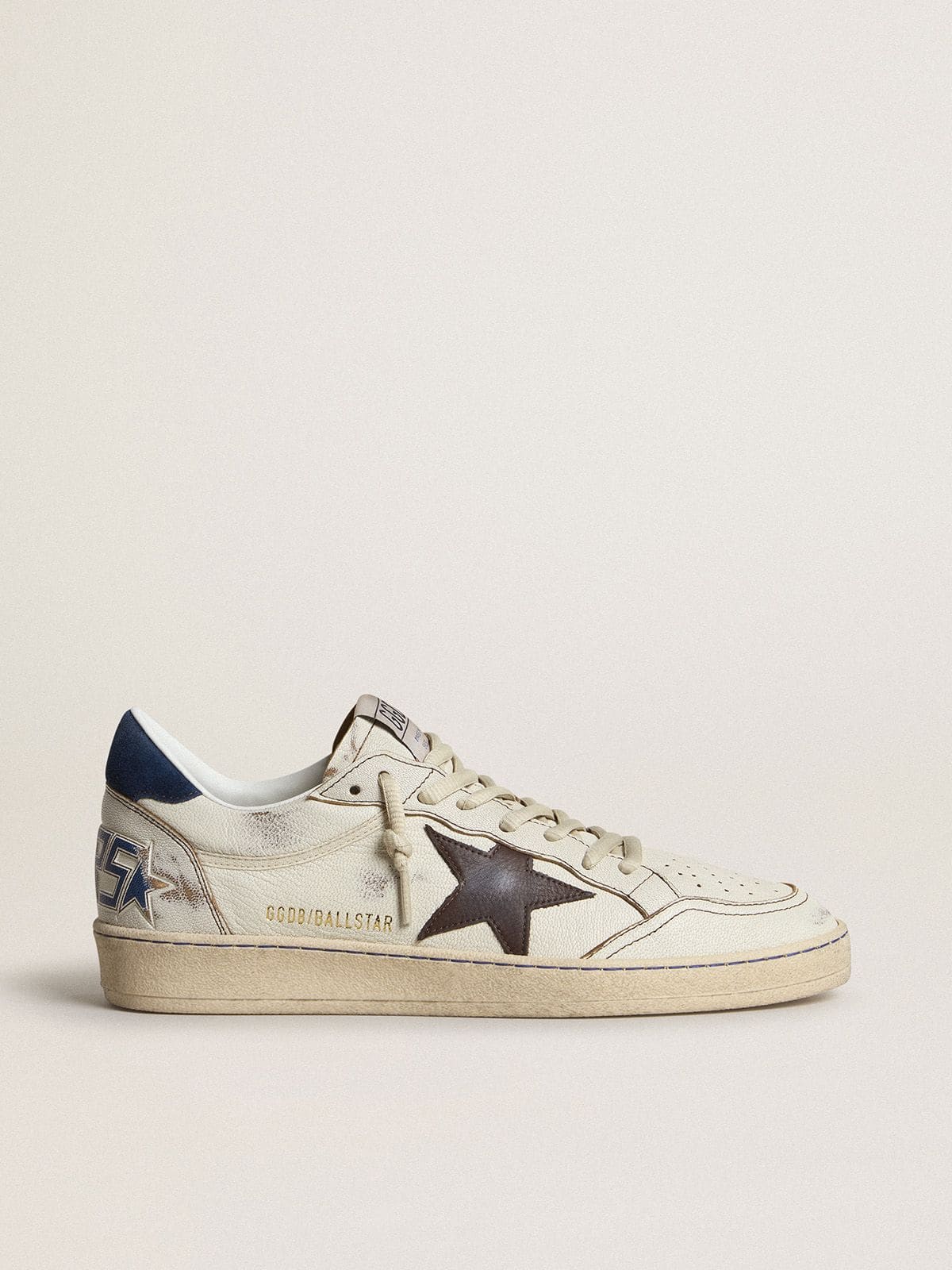 Golden Goose Ball Star Stella Nera e Talloncino in Suede Blu