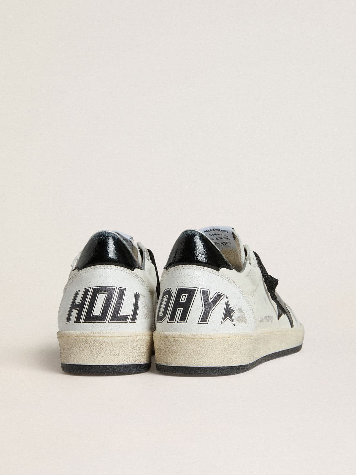 Golden Goose Ball Star Wishes Uomo in Nappa con Stella e Talloncino in Naplak Nero