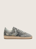 Golden Goose Ball Star Ltd Uomo in Denim Grigio con Stella in Pelle Nera