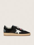 Golden Goose Ball Star Uomo Ltd in Suede Nera con Skins