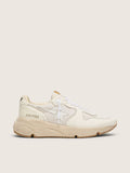 Golden Goose Running Sole Uomo in Rete e Nappa Bianco