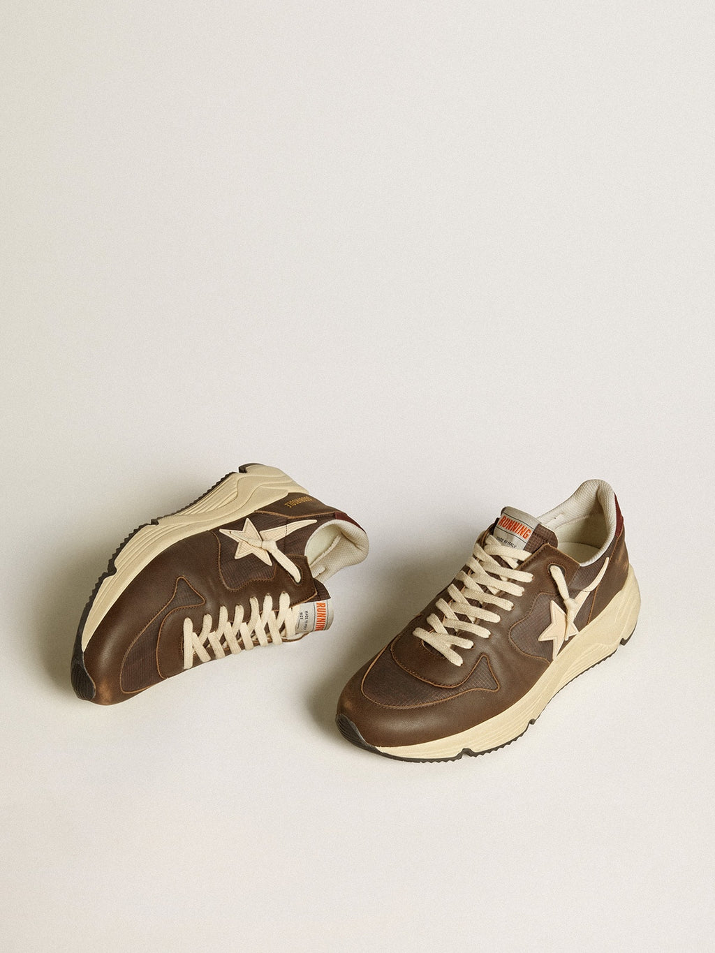 Golden Goose Running Sole in Nylon e Pelle con Stella in Tpu e Talloncino in Nabuk