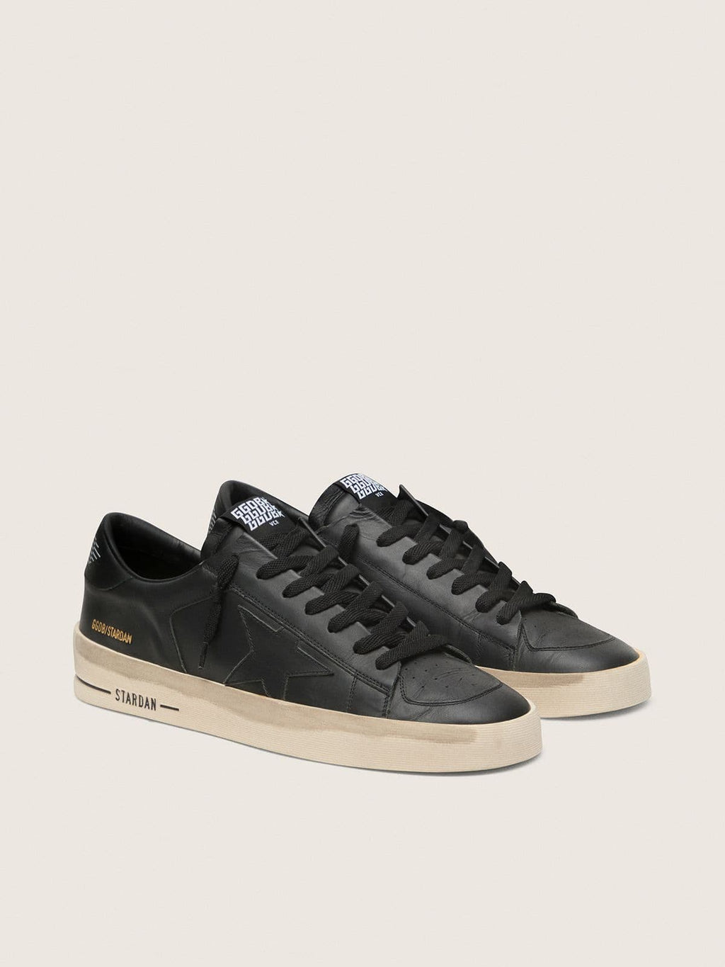 Golden Goose Stardan Uomo in Pelle Total Black