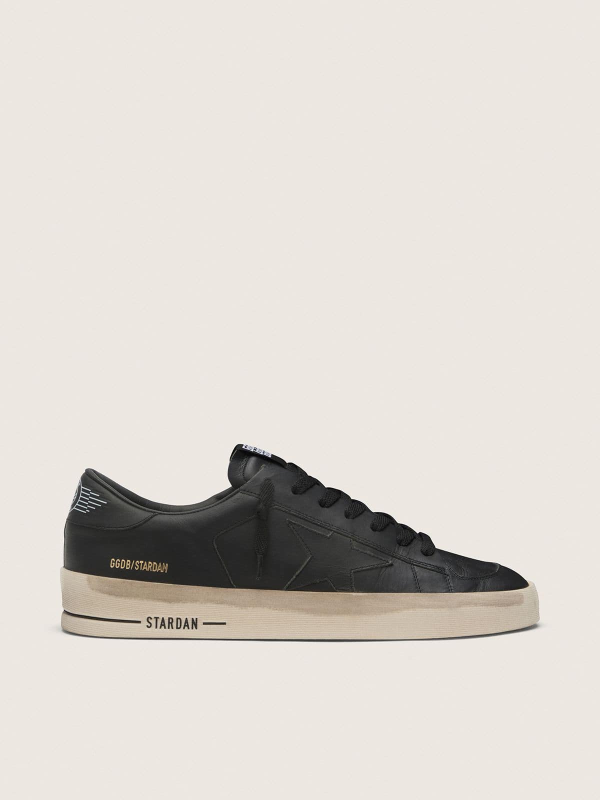 Golden Goose Stardan Uomo in Pelle Total Black