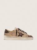 Golden Goose Stardan Uomo in Suede Beige con Stella e Inserti Color Marrone