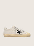Golden Goose V Star Uomo  con Stella in Suede Nero e Scritta Ricamata