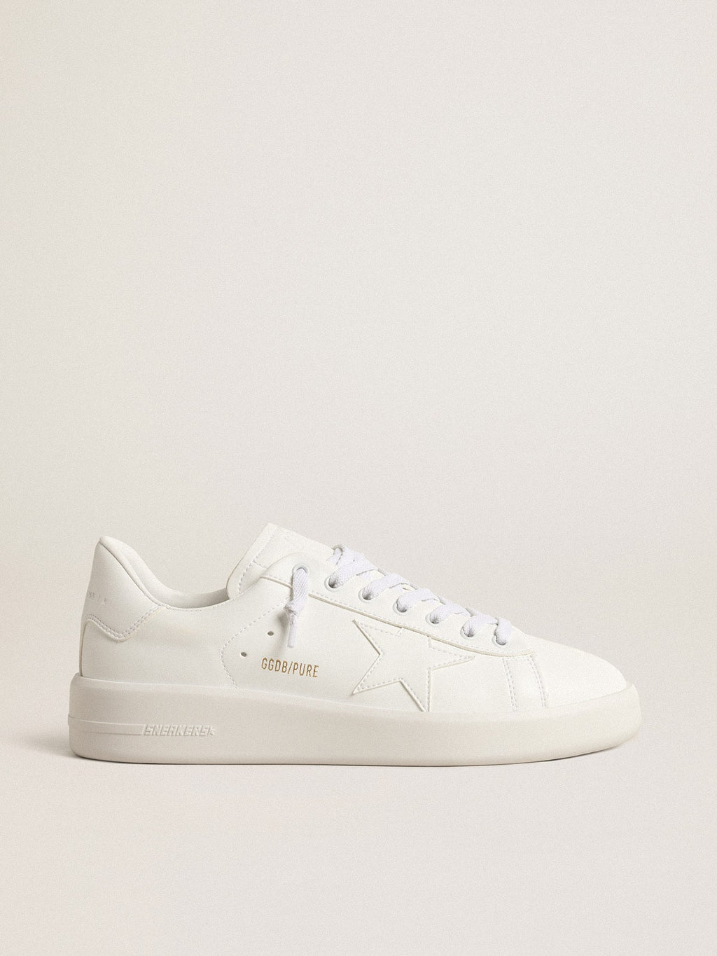 Golden Goose Purestar Uomo Bio Based con Stella e Talloncino Bianchi