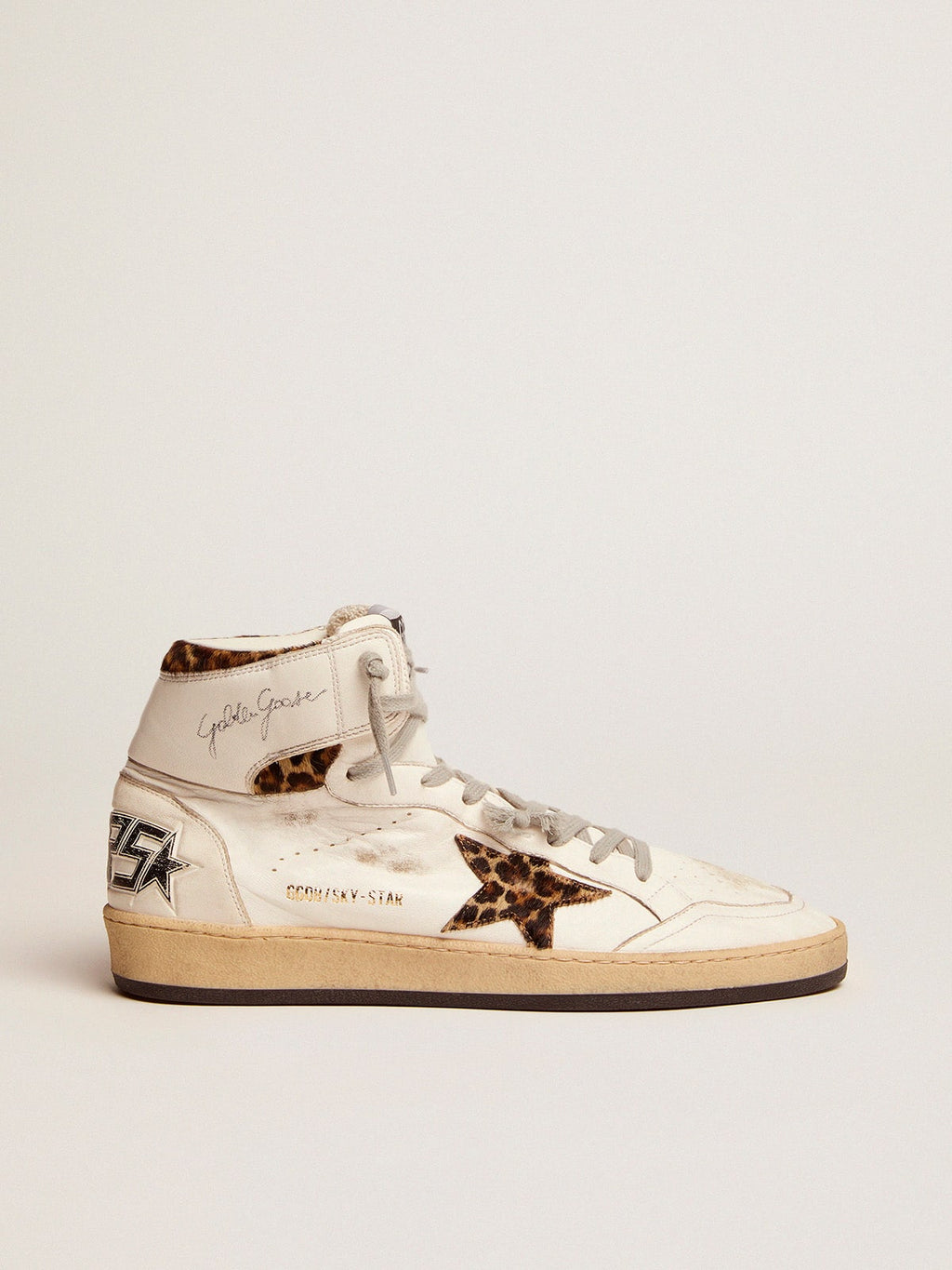 Golden Goose Sky Star con Firma Sulla Caviglia e Inserti in Cavallino Leo