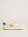 Golden Goose Stardan in Nappa Bianca con Stella in Pelle Color Crema