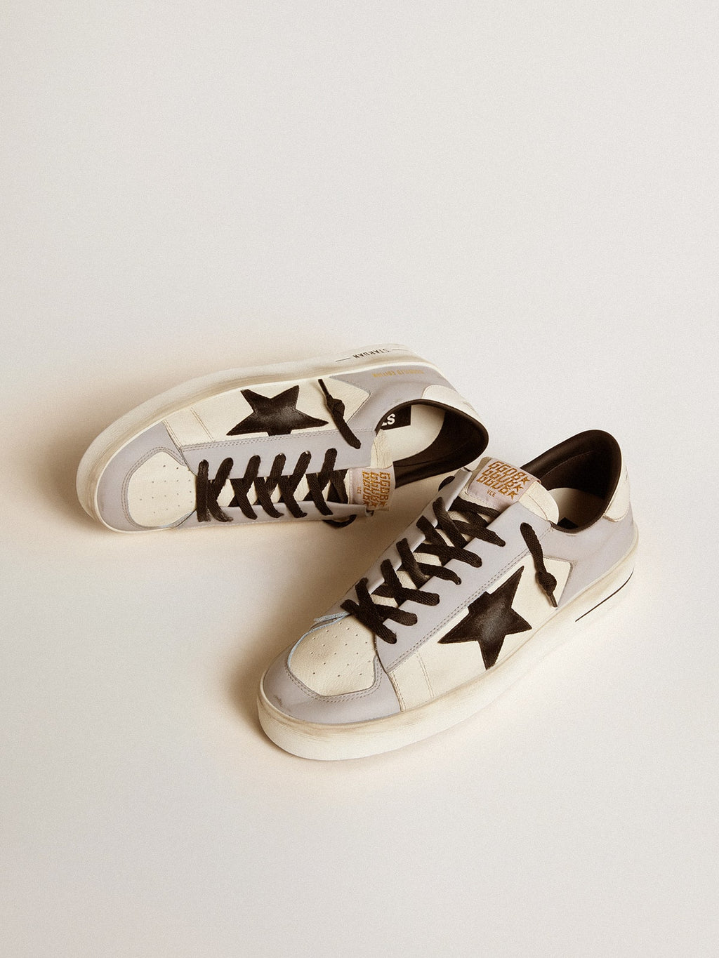 Golden Goose Stardan Ltd Uomo in Nappa e Pelle con Stella in Suede e Talloncino in Pelle