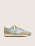 Golden Goose Marathon Uomo con Tomaia in Nylon Azzurro e Stella Azzurro Pastello