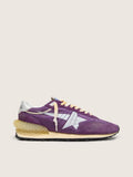 Golden Goose Marathon Uomo con Tomaia in Nylon Viola e Stella Bianca