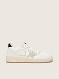 Golden Goose Ball Star con Stella in Suede Ghiaccio e Talloncino in Pelle Lucida Nera