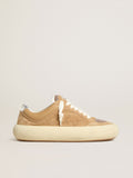 Golden Goose Space Star Cube Uomo in Suede Tabacco con Stella Traforata