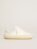 Golden Goose Space Star Cube Uomo in Pelle Bianca con Stella Traforata