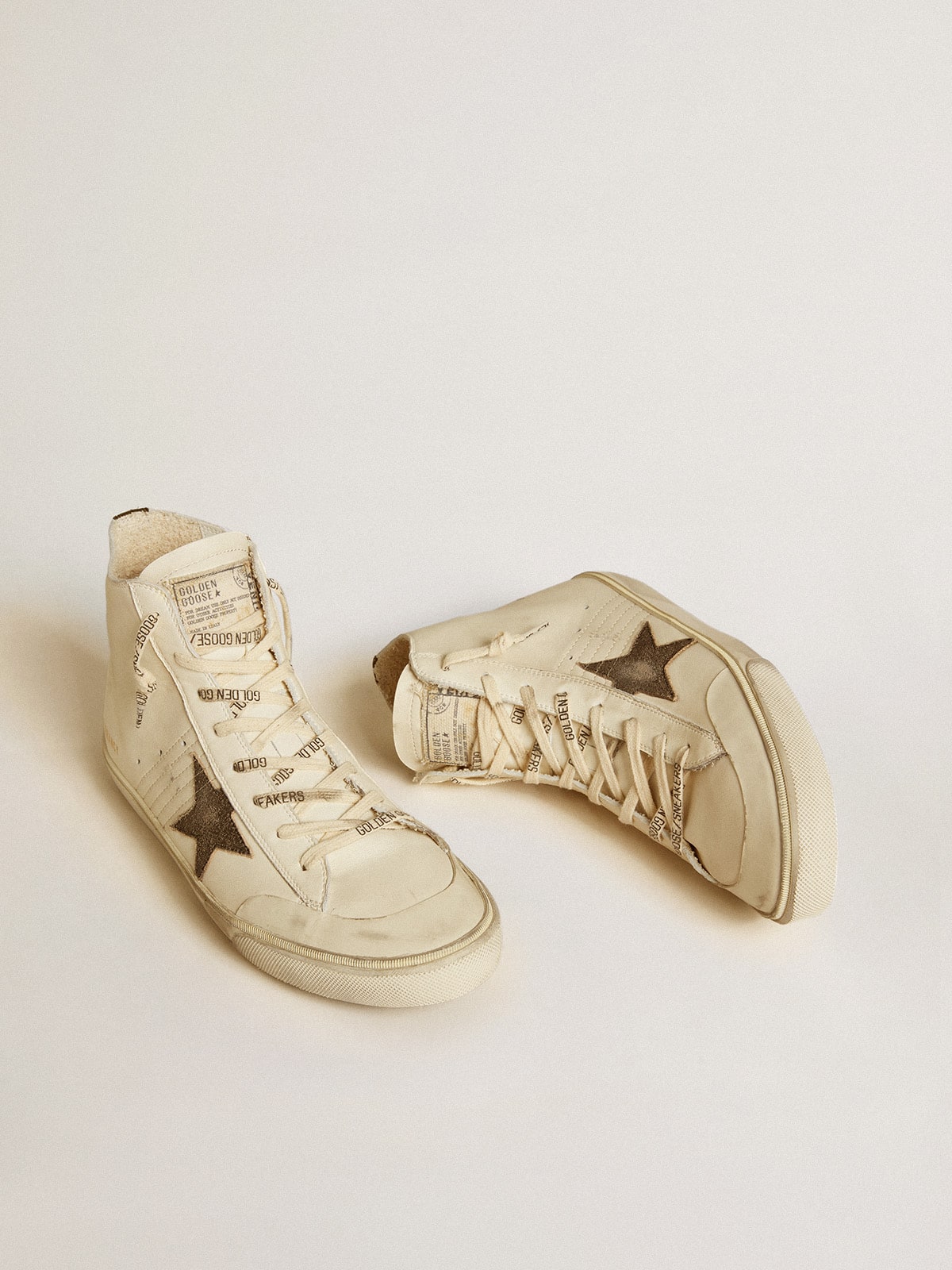 Golden Goose Francy Penstar in Nappa con Stella in Suede Nero e Talloncino in Cotone