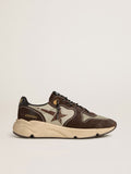 Golden Goose Running Sole Uomo in Nylon e Suede con Stella Stampata e Talloncino in Pelle