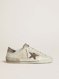 Golden Goose Super-Star Uomo Ltd in Suede con Stella in Pelle Marrone e Talloncino in Pelle Laminata
